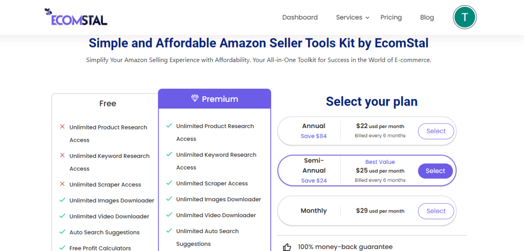 EcomStal Amazon Keyword Research Solution  