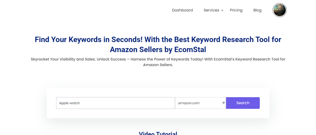 EcomStal Amazon Keyword Research Tool